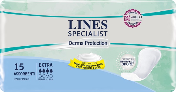 LINES SPECIALIST DERM PANNOLONE SAGOMATO EXTRA 15 PEZZI - famajoy.it