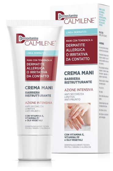 DERMOVITAMINA CALMILENE CREMA MANI BARRIERA RISTRUTTURANTE AZIONE INTENSIVA PER DERMATITE ALLERGICA O IRRITATIVA DA CONTATTO 75 ML - famajoy.it