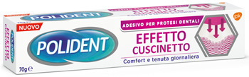 POLIDENT FISSATIVO EFFETTO CUSCINETTO ADESIVO PER PROTESI DENTALI 70 G - famajoy.it