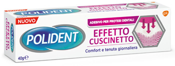 POLIDENT FISSATIVO EFFETTO CUSCINETTO ADESIVO PER PROTESI DENTALI 40 G - famajoy.it