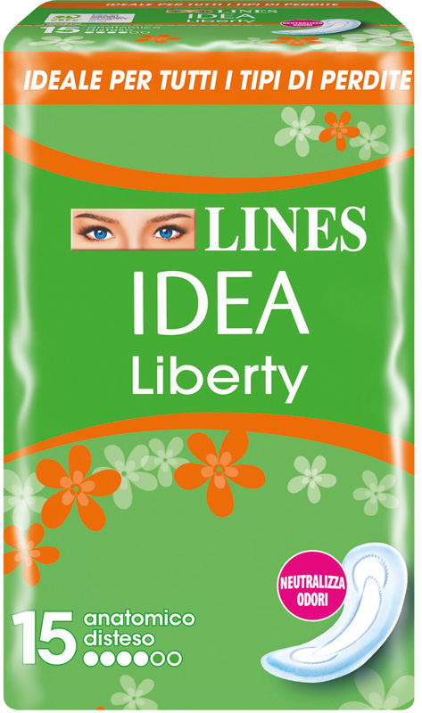 LINES IDEA ASSORBENTE LIBERTY ANATOMICO 15 PEZZI - famajoy.it