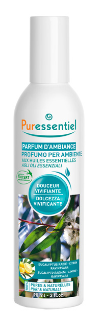 PURESSENTIEL PROFUMO AMBIENTE DOLCEZZA VIVIFICANTE ECOCERT 90 ML - famajoy.it