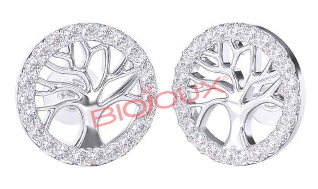 ORECCHINI POST FORATURA TREE OF LIFE WITH CRYSTALS BJT994 - famajoy.it