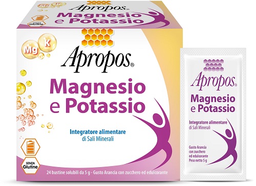 APROPOS MAGNESIO POTASSIO 24 BUSTINE DA 5 G GUSTO ARANCIA - famajoy.it