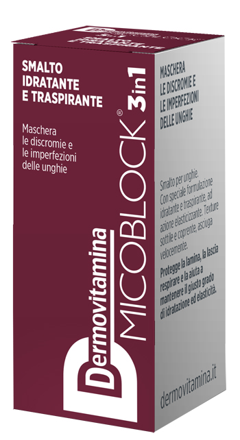 DERMOVITAMINA MICOBLOCK 3 IN 1 SMALTO IDRATANTE E TRASPIRANTE BORDEAUX 5 ML - famajoy.it