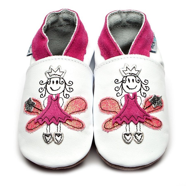 BABBUCCE FAIRY PRINCESS WHITE/PINK SUOLA IN PELLE XL - famajoy.it