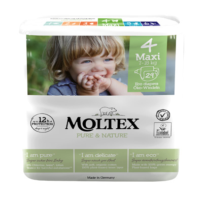 PANNOLINI MOLTEX PURE & NATURE MAXI 7-18 KG TAGLIA 4 29 PEZZI - famajoy.it