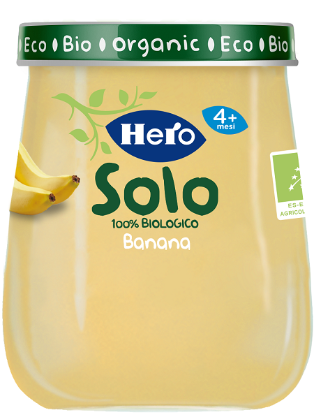 HERO SOLO OMOGENEIZZATO BANANA 100% BIO 120 G - famajoy.it