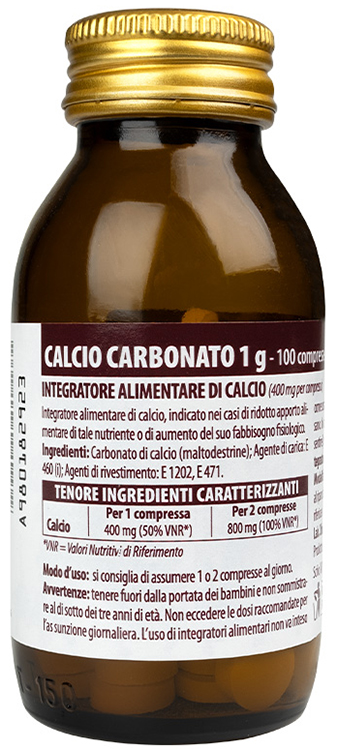 CALCIO CARBONATO NUOVA FORMULA 1 G 100 COMPRESSE - famajoy.it