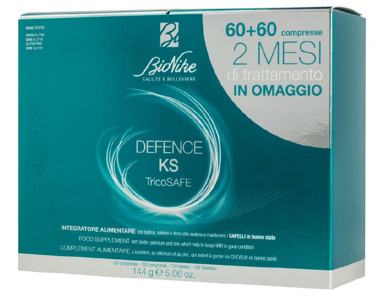 DEFENCE KS TRICOSAFE BIPACK 60 COMPRESSE + 60 COMPRESSE - famajoy.it
