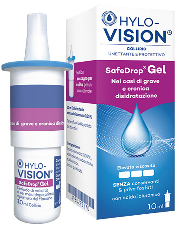 HYLOVISION SAFE DROP GEL 0,3% COLLIRIO UMETTANTE E PROTETTIVO 10 ML - famajoy.it