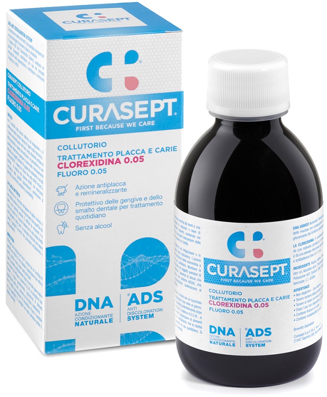 CURASEPT COLLUTORIO 0,05 ADS + DNA 200 ML - famajoy.it