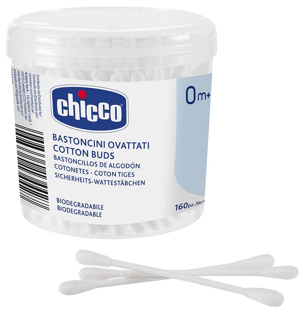 CHICCO BASTONCINI COTONATI 160 PEZZI - famajoy.it