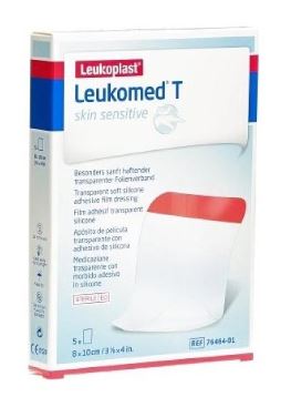 LEUKOMED T SKIN SENSITIVE MEDICAZIONE POST-OPERATORIA TRASPARENTE CON MASSA ADESIVA IN SILICONE 8X10 CM 5 PEZZI - famajoy.it