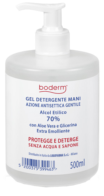 BODERM HAND CLEANSING GEL 70% 500 ML CON DISPENSER - famajoy.it