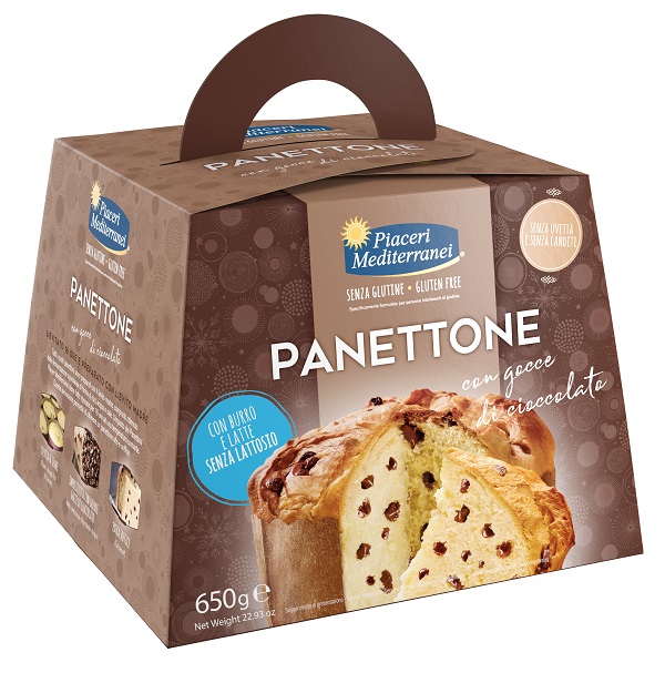 PIACERI MEDITERRANEI PANETTONE GOCCE DI CIOCCOLATO 650 G - famajoy.it