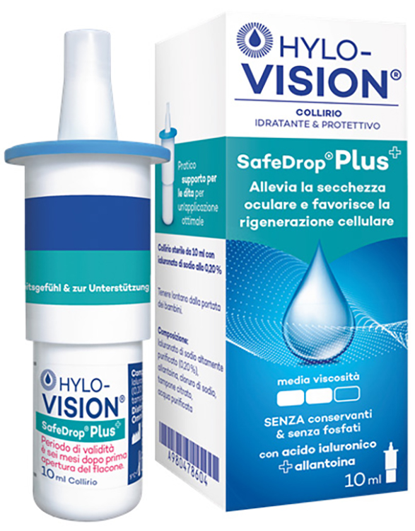HYLOVISION SAFE DROP PLUS COLLIRIO IDRATANTE E PROTETTIVO 10 ML - famajoy.it