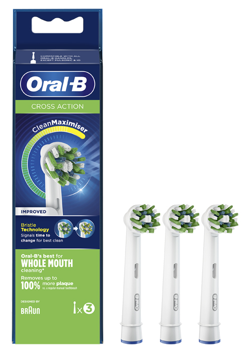 ORALB CROSS ACTION EB50 TESTINE PER SPAZZOLINO ELETTRICO 3 PEZZI - famajoy.it