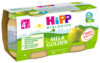 HIPP BIO OMOGENEIZZATO MELA GOLDEN 2 X 80 G - famajoy.it