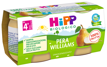 HIPP BIO OMOGENEIZZATO PERA WILLIAMS 2 X 80 G - famajoy.it