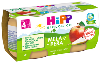 HIPP OMOGENEIZZATO MELA/PERA 2 X 80 G - famajoy.it
