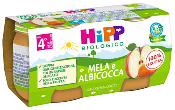HIPP BIO OMOGENEIZZATO ALBICOCCA/MELA 2X80 G - famajoy.it