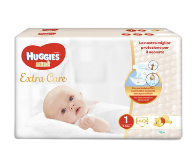 HUGGIES EXTRA CARE GRANDE 1 40 PEZZI - famajoy.it
