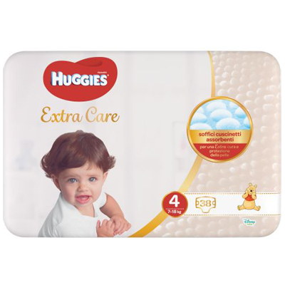 HUGGIES EXTRA CARE GRANDE 4 38 PEZZI - famajoy.it