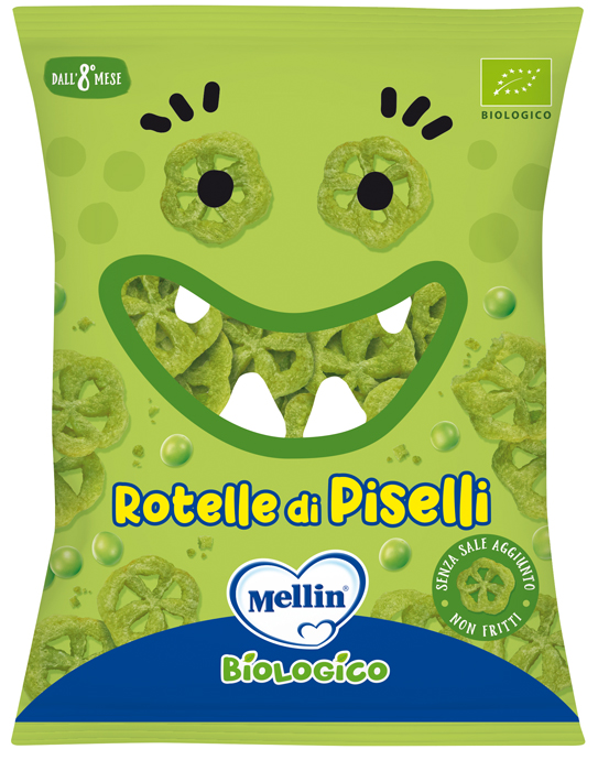 MELLIN SNACK BIO ROTELLE PISELLI 20 G - famajoy.it