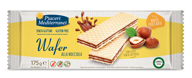 PIACERI MEDITERRANEI WAFER NOCCIOLA 175 G - famajoy.it