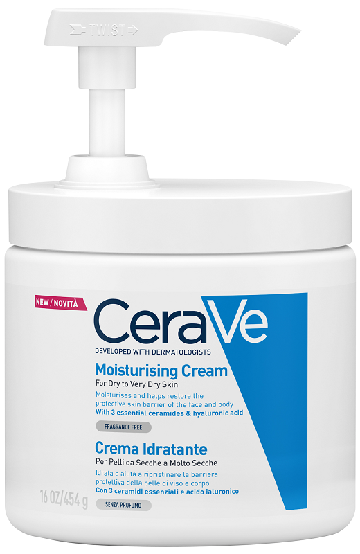 CERAVE CREMA IDRATANTE PER PELLI DA SECCHE A MOLTO SECCHE 454 G PUMP - famajoy.it