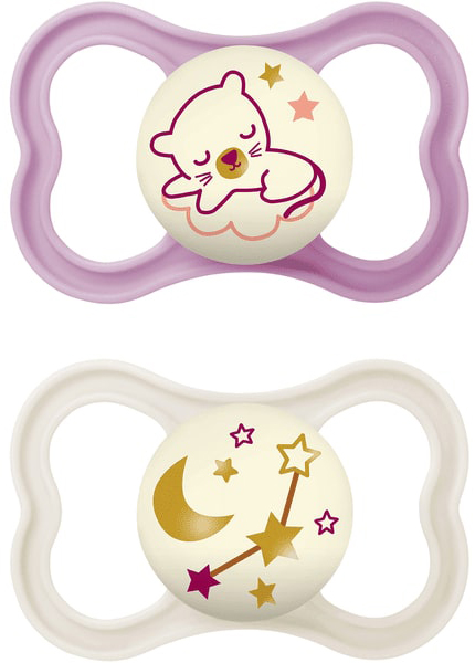 MAM AIR NIGHT SUCCHIETTO 16+ MESI SILICONE DOPPIO FEMMINA - famajoy.it