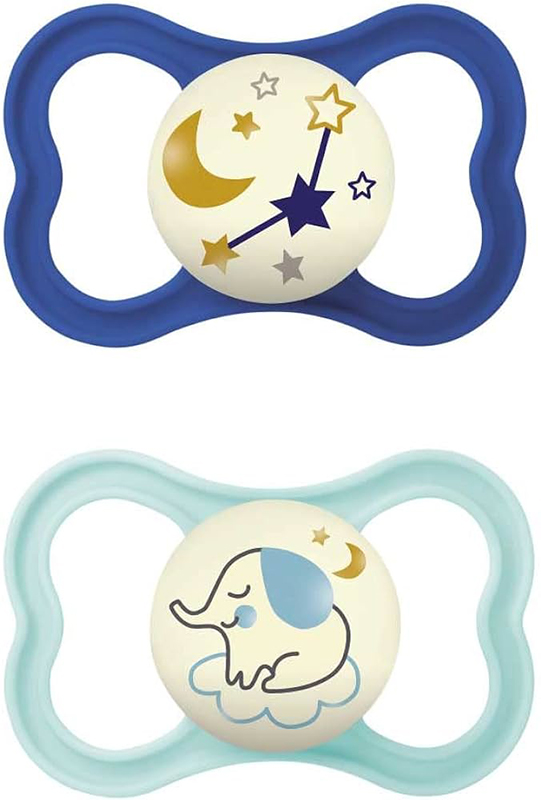 MAM AIR NIGHT SUCCHIETTO 16+ MESI SILICONE DOPPIO MASCHIO - famajoy.it