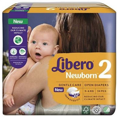 LIBERO NEWBORN PANNOLINO PER BAMBINO TAGLIA 2 3-6 34 PEZZI - famajoy.it