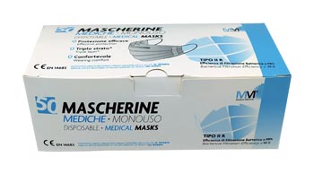 MASCHERINA CHIRURGICA MUNUS MEDICAL TIPO IIR 50 PEZZI BIANCA - famajoy.it