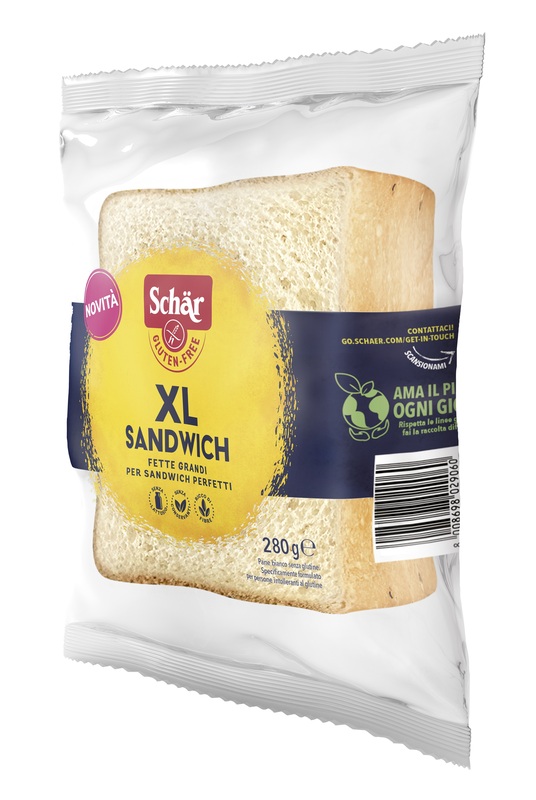 SCHAR XL SANDWICH PANE BIANCO SENZA LATTOSIO 280 G - famajoy.it