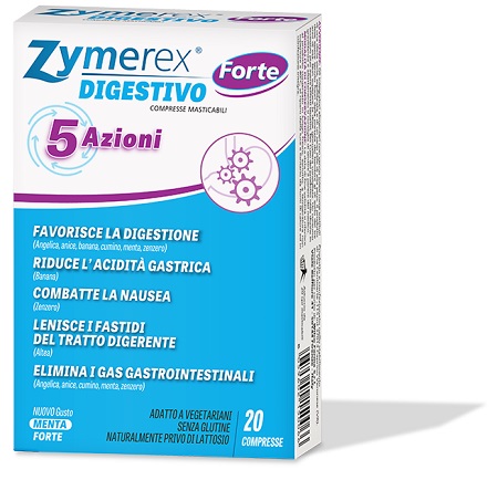 ZYMEREX DIGESTIVO FORTE 5 AZIONI 20 COMPRESSE MASTICABILI - famajoy.it