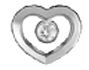 ORECCHINI HEART SOLITAIRE SWAROVSKI 9 MM - famajoy.it