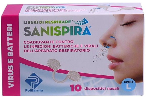 SANISPIRA VISUR & BATTERI FILTRO NASALE LARGE 10 PEZZI - famajoy.it