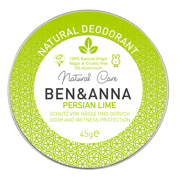 BEN & ANNA NATURAL SODA CREAM DEODORANT PERSIAN LIME TIN 45 G - famajoy.it