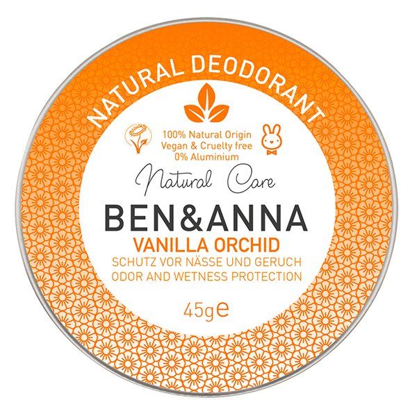 BEN & ANNA NATURAL SODA CREAM DEODORANT VANILLA ORCHID TIN 45 G - famajoy.it