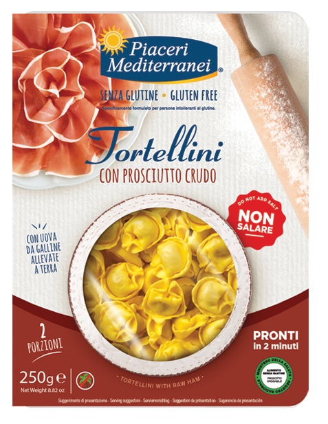 PIACERI MEDITERRANEI TORTELLINI PROSCIUTTO 250 G - famajoy.it
