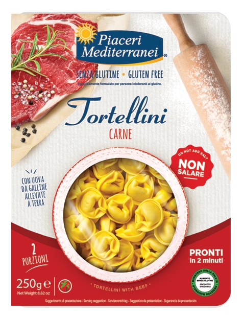 PIACERI MEDITERRANEI TORTELLINI CARNE 250 G - famajoy.it