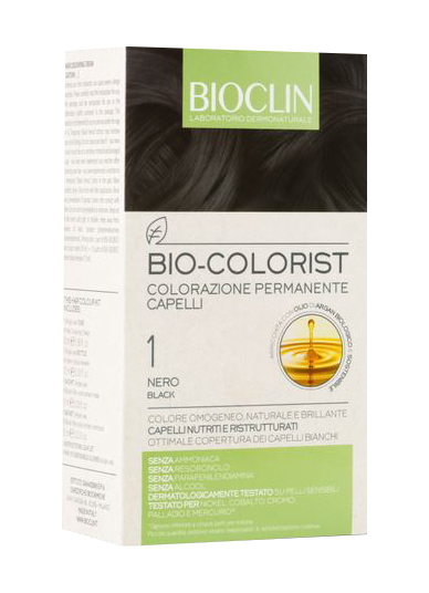 BIOCLIN BIO COLOR FAST&PERFECTION 1,0 NERO CREMA COLORANTE 60 ML + RIVELATORE IN CREMA 60 ML + BIO COLOR SHAMPOO 10 ML + BIO COLOR MASCHERA 10 ML - famajoy.it