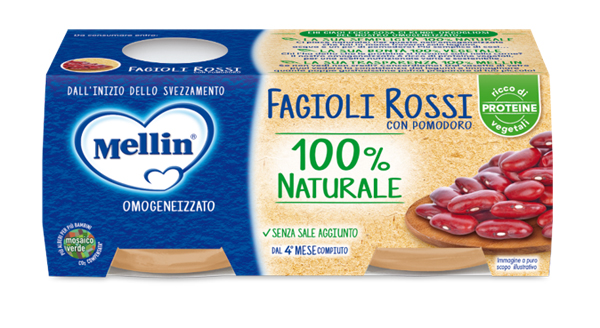 MELLIN OMOGENEIZZATO FAGIOLI ROSSI 2 X 80 G - famajoy.it