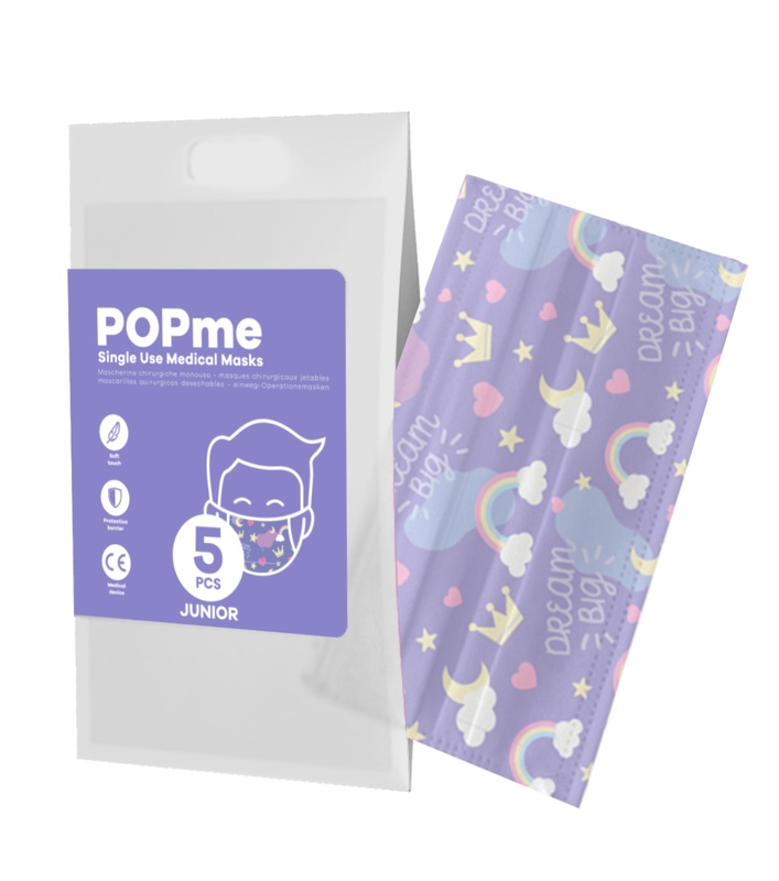 POPME MASK CHIRURGICA BABY PRINCESS 5 PEZZI - famajoy.it
