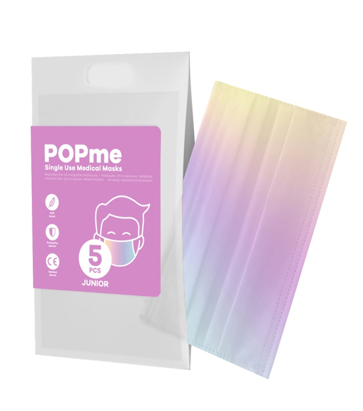 POPME MASK CHIRURGICA BABY RAINBOW 5 PEZZI - famajoy.it