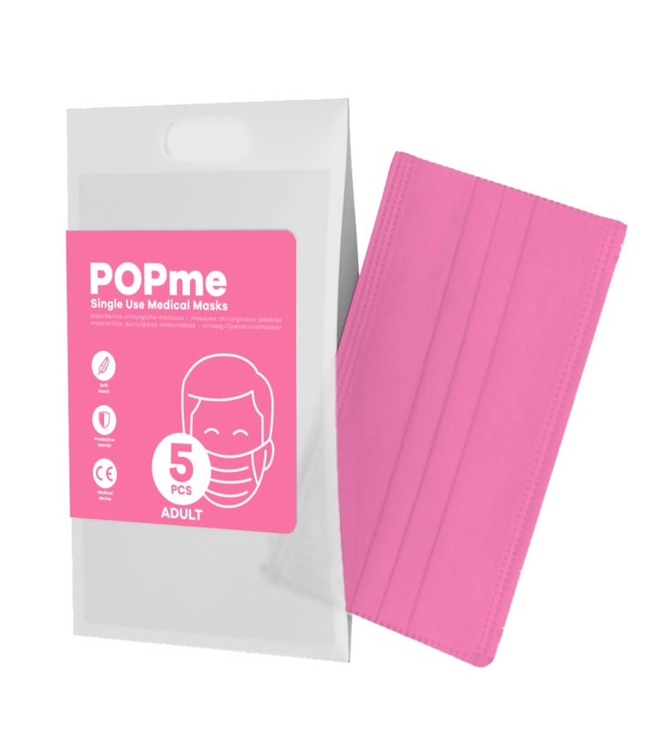 POPME MASK CHIRURGICA BUBBLEGUM PINK 5 PEZZI - famajoy.it