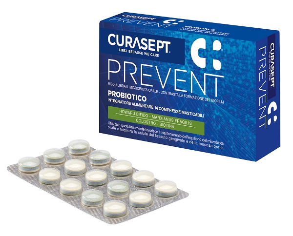 CURASEPT PREVENT PROBIOTICO 14 COMPRESSE MASTICABILI - famajoy.it