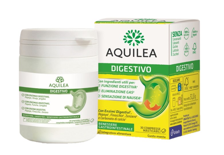 AQUILEA DIGESTIVO 30 COMPRESSE MASTICABILI - famajoy.it